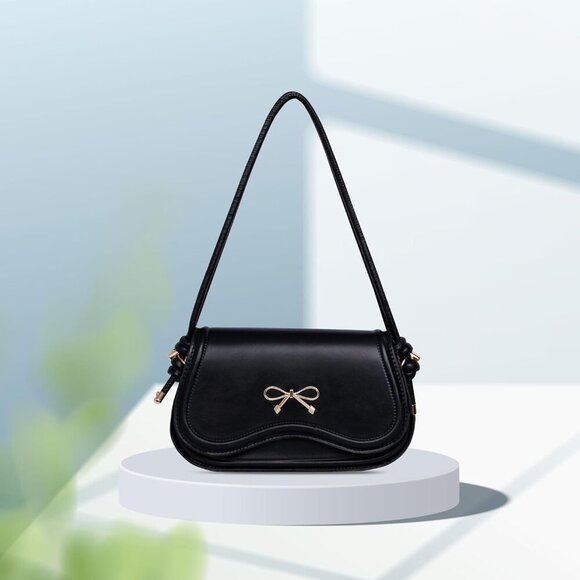 Women Shoulder Bag Vegan Leather Hobo Clutch Slim Purse with Removable Strap - Picture 7 of 7